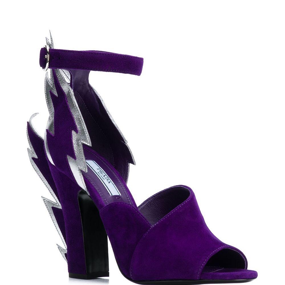 PRADA Thunderbolt/Lightening Bolt Pump NIB $1100 sz 38.5